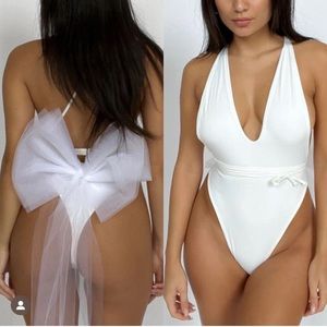 437 Bridal one-piece bathing suit